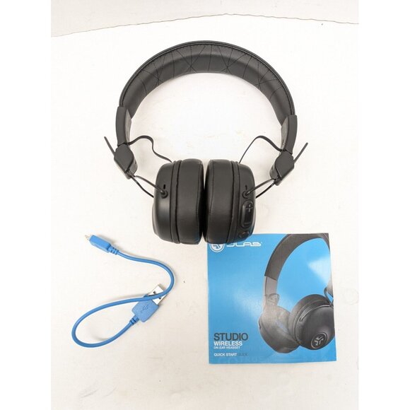 JLab Audio Studio Wireless On Ear Headphones Black Studio BT Folding Working - Picture 1 of 11